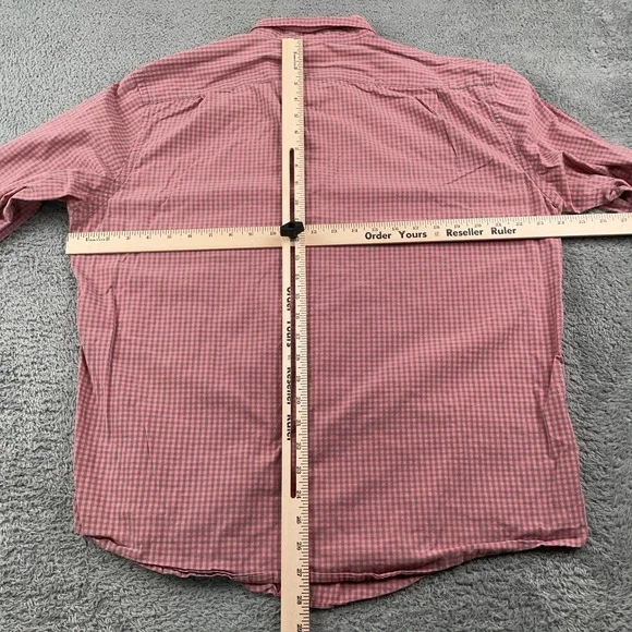 J Crew Shirt Mens XL Red Gray Gingham Check Button Down Cotton Preppy Casual - Picture 6 of 11
